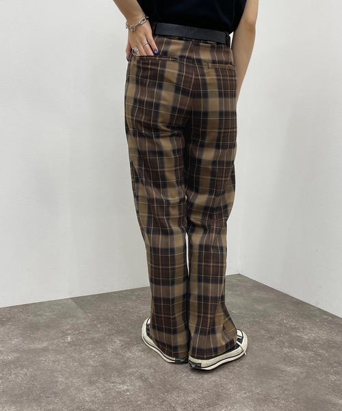 apres jour mignon（アプレジュールミニョン）の「チェックストレートパンツ【SETUP着用可能】【ZOZOTOWN限定アイテム】（その他パンツ・レディース・ベージュ/カーキ/ブラウン系その他・SMALL/MEDIUM/X-LARGE）」の18枚目の写真