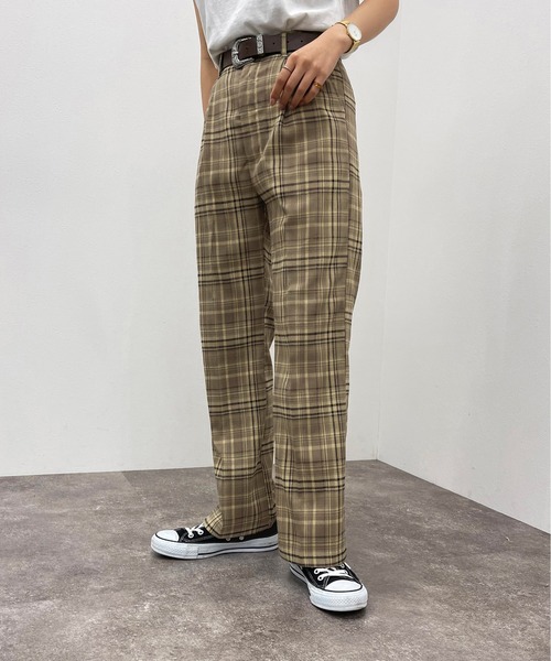 apres jour mignon（アプレジュールミニョン）の「チェックストレートパンツ【SETUP着用可能】【ZOZOTOWN限定アイテム】（その他パンツ・レディース・ベージュ/カーキ/ブラウン系その他・SMALL/MEDIUM/X-LARGE）」の22枚目の写真