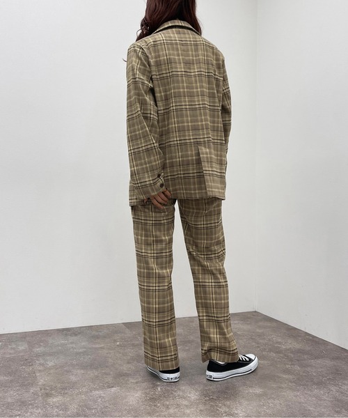apres jour mignon（アプレジュールミニョン）の「チェックストレートパンツ【SETUP着用可能】【ZOZOTOWN限定アイテム】（その他パンツ・レディース・ベージュ/カーキ/ブラウン系その他・SMALL/MEDIUM/X-LARGE）」の11枚目の写真