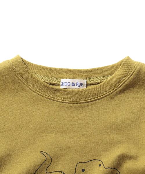 SHOO・LA・RUE（シューラルー）の「◆【90-130cm/ハロコレ】ボーダーレイヤードロンT（Tシャツ/カットソー・キッズ・マスタード/オレンジ/ブラック系7/パープル系2/グリーン・11/12/13/09/10）」の6枚目の写真