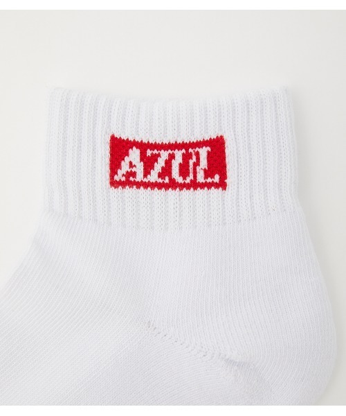 AZUL by moussy(アズールバイマウジー)の「AZUL BOX LOGO LOW CUT SOCKS/AZULボックスロゴローカットソックス(ソックス/靴下・メンズ・杢グレー/ブラック/ホワイト・FREE)」の6枚目の写真