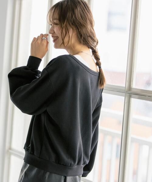 FEELING MADE(フィーリングメイド)の「FEELING MADE ウォームソフトスウェット 2WAY カーディガン(カーディガン/ボレロ・レディース・ブラック/ブラウン/グレー・FREE)」の8枚目の写真