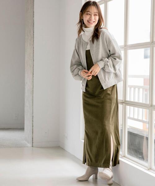 FEELING MADE(フィーリングメイド)の「FEELING MADE ウォームソフトスウェット 2WAY カーディガン(カーディガン/ボレロ・レディース・ブラック/ブラウン/グレー・FREE)」の4枚目の写真