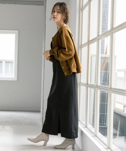 FEELING MADE(フィーリングメイド)の「FEELING MADE ウォームソフトスウェット 2WAY カーディガン(カーディガン/ボレロ・レディース・ブラック/ブラウン/グレー・FREE)」の7枚目の写真