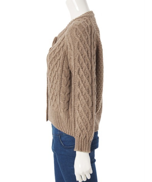 fifth（フィフス）の「ケーブルニットカーディガン（カーディガン/ボレロ・レディース・パープル/モカ/ライトベージュ・MEDIUM）」の12枚目の写真