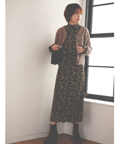 fifth（フィフス）の「ケーブルニットカーディガン（カーディガン/ボレロ・レディース・パープル/モカ/ライトベージュ・MEDIUM）」の7枚目の写真