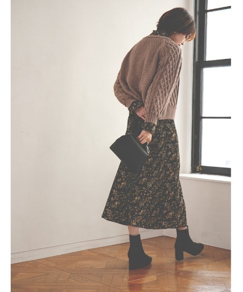 fifth（フィフス）の「ケーブルニットカーディガン（カーディガン/ボレロ・レディース・パープル/モカ/ライトベージュ・MEDIUM）」の8枚目の写真