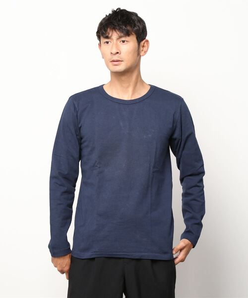 Ahe'hee（アヘヘ）の「Ahe'hee(アヘヘ) ロングスリーブクルーネック（Tシャツ/カットソー・メンズ・ホワイト/ブラック/ネイビー・SMALL/MEDIUM/X-LARGE/LARGE）」の3枚目の写真