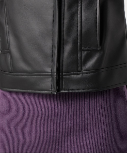 CECIL McBEE（セシルマクビー）の「ライダースジャケット（ライダースジャケット・レディース・ブラック/ベージュ/アイボリー・MEDIUM/LARGE）」の13枚目の写真