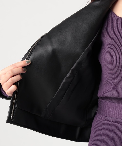 CECIL McBEE（セシルマクビー）の「ライダースジャケット（ライダースジャケット・レディース・ブラック/ベージュ/アイボリー・MEDIUM/LARGE）」の11枚目の写真