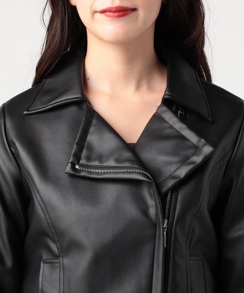 CECIL McBEE（セシルマクビー）の「ライダースジャケット（ライダースジャケット・レディース・ブラック/ベージュ/アイボリー・MEDIUM/LARGE）」の8枚目の写真