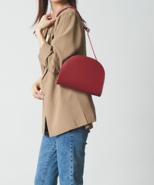 MAISON BREEZE（メゾンブリーズ）の「【MAISON BREEZE】M.B.Zハーフムーンショルダー KNF（ショルダーバッグ・レディース・ブラック/ワイン/ブラウン・FREE）」の15枚目の写真