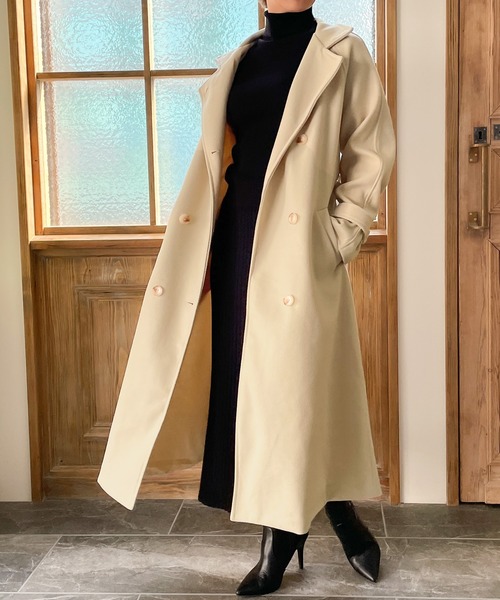 JUNOAH（ジュノア）の「2wayスタンドカラーロングコート（その他