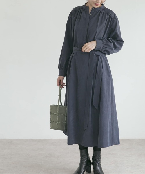 URBAN RESEARCH ROSSO(アーバンリサーチロッソ)の「スウェードライクギャザーワンピース(ワンピース・レディース・ネイビー/ブラウン系その他/ブラウン・FREE)」の17枚目の写真