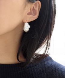「anq.」K10・ バロックパールOneStoneピアス