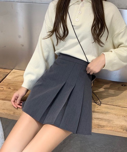 新品 PWCIRCULUS L 接触冷感 伸縮性抜群 フロントプリーツミニスカ Amazon.co.jp: [THLD] 制服 スカート 無地 カーキ Aライン ハイ