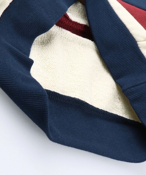 KANGOL(カンゴール)の「【KANGOLコラボ】ワイドボーダートレーナー(スウェット・キッズ・アイボリー/ブラック・130/110/140/120/100)」の6枚目の写真