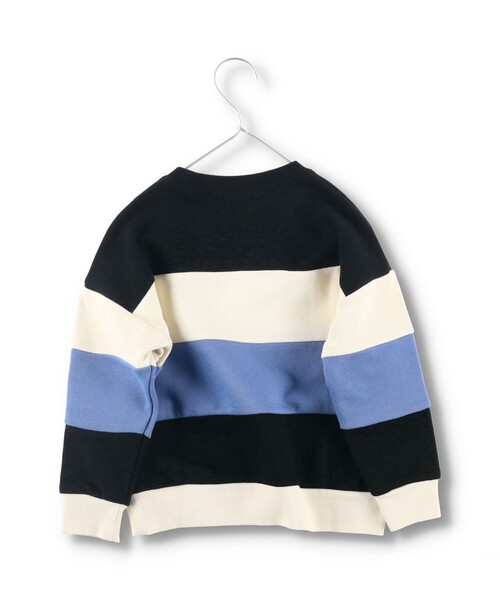 KANGOL(カンゴール)の「【KANGOLコラボ】ワイドボーダートレーナー(スウェット・キッズ・アイボリー/ブラック・130/110/140/120/100)」の7枚目の写真