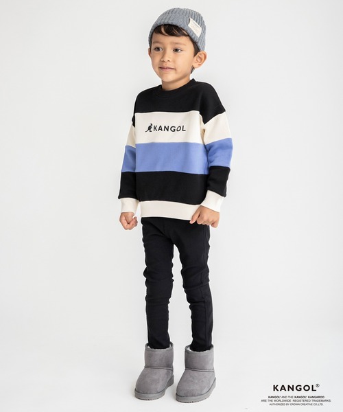 KANGOL(カンゴール)の「【KANGOLコラボ】ワイドボーダートレーナー(スウェット・キッズ・アイボリー/ブラック・130/110/140/120/100)」の20枚目の写真