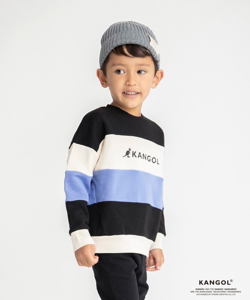 KANGOL(カンゴール)の「【KANGOLコラボ】ワイドボーダートレーナー(スウェット・キッズ・アイボリー/ブラック・130/110/140/120/100)」の17枚目の写真