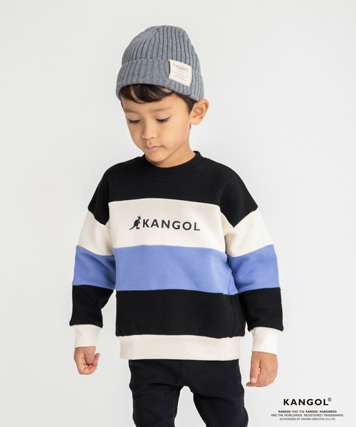 KANGOL(カンゴール)の「【KANGOLコラボ】ワイドボーダートレーナー(スウェット・キッズ・アイボリー/ブラック・130/110/140/120/100)」の18枚目の写真