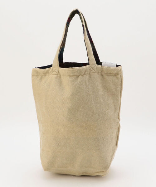 hint hint（ヒントヒント）の「【WEB限定】【hint hint/ヒントヒント】merci リバーシブルトートバッグ チェック柄（トートバッグ・レディース・ベージュ/グレー/イエロー/ロイヤルブルー・FREE）」の15枚目の写真