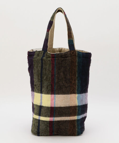 hint hint（ヒントヒント）の「【WEB限定】【hint hint/ヒントヒント】merci リバーシブルトートバッグ チェック柄（トートバッグ・レディース・ベージュ/グレー/イエロー/ロイヤルブルー・FREE）」の14枚目の写真