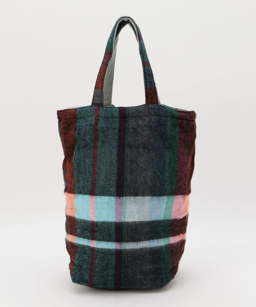 hint hint（ヒントヒント）の「【WEB限定】【hint hint/ヒントヒント】merci リバーシブルトートバッグ チェック柄（トートバッグ・レディース・ベージュ/グレー/イエロー/ロイヤルブルー・FREE）」の12枚目の写真