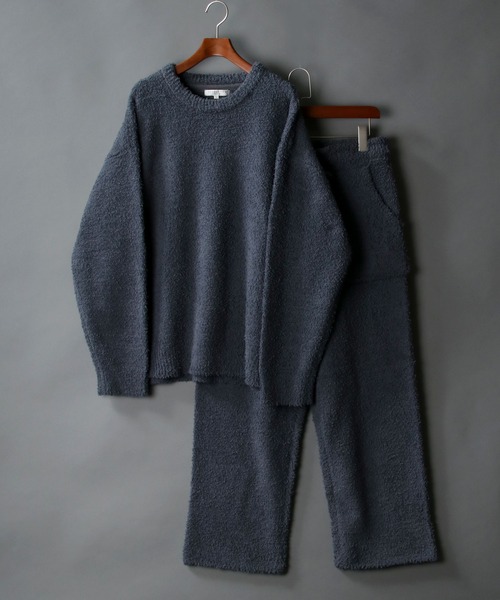 SITRY（シトリー）の「Boucle Crew neck knit /ブークレ クルーネックニット（ルームウェア/パジャマ・メンズ・チャコールグレー/グレイッシュベージュ・M/L）」の14枚目の写真