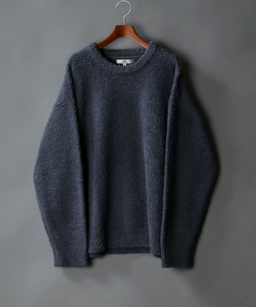 SITRY（シトリー）の「Boucle Crew neck knit /ブークレ クルーネックニット（ルームウェア/パジャマ・メンズ・チャコールグレー/グレイッシュベージュ・M/L）」の12枚目の写真