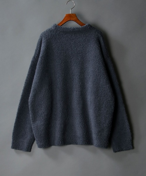 SITRY（シトリー）の「Boucle Crew neck knit /ブークレ クルーネックニット（ルームウェア/パジャマ・メンズ・チャコールグレー/グレイッシュベージュ・M/L）」の18枚目の写真