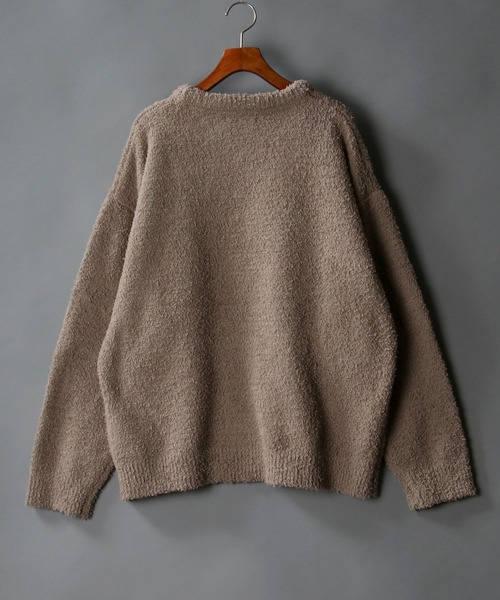 SITRY（シトリー）の「Boucle Crew neck knit /ブークレ クルーネックニット（ルームウェア/パジャマ・メンズ・チャコールグレー/グレイッシュベージュ・M/L）」の15枚目の写真
