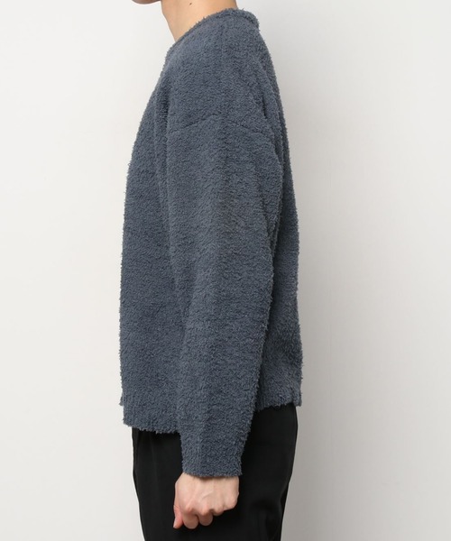 SITRY（シトリー）の「Boucle Crew neck knit /ブークレ クルーネックニット（ルームウェア/パジャマ・メンズ・チャコールグレー/グレイッシュベージュ・M/L）」の21枚目の写真