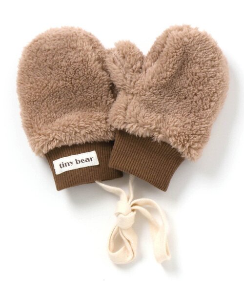 apres les cours（アプレレクール）の「tiny bear ボア手袋（手袋・キッズ・アイボリー/ベージュ・95）」の3枚目の写真
