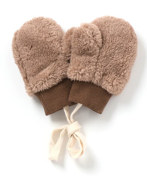 apres les cours（アプレレクール）の「tiny bear ボア手袋（手袋・キッズ・アイボリー/ベージュ・95）」の7枚目の写真