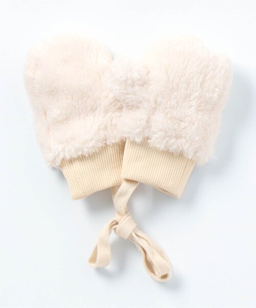 apres les cours（アプレレクール）の「tiny bear ボア手袋（手袋・キッズ・アイボリー/ベージュ・95）」の9枚目の写真