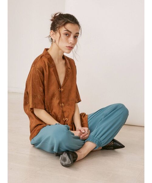 EVRIS（エヴリス）の「フロックボタンショートスリーブシャツ（シャツ/ブラウス・レディース・ブラウン/グリーン・FREE）」の19枚目の写真