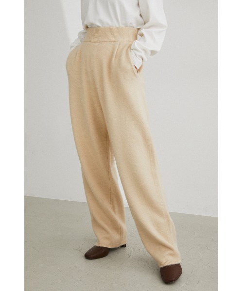 STYLEMIXER（スタイルミキサー）の「リラックスウォームニットパンツ（その他パンツ・レディース・ブラック/ベージュ/グリーン・SMALL/MEDIUM）」の3枚目の写真