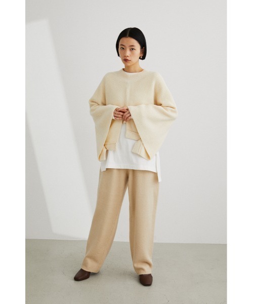 STYLEMIXER（スタイルミキサー）の「リラックスウォームニットパンツ（その他パンツ・レディース・ブラック/ベージュ/グリーン・SMALL/MEDIUM）」の10枚目の写真