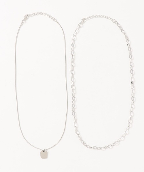 SONA（ソナ）の「SONYUNARA タグモチーフ2連チェーンネックレス（ネックレス・レディース・シルバー・FREE）」の7枚目の写真