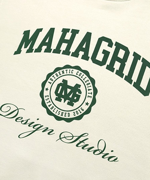 MAHAGRID(マハグリッド)の「【MAHAGRID/マハグリッド】AUTHENTIC SWEATSHIRT / オーセンティック カレッジロゴ スウェットプルオーバー(スウェット・メンズ・ライトグレー/ブラック/ネイビー/グレー/グリーン/クリーム・MEDIUM/LARGE)」の10枚目の写真