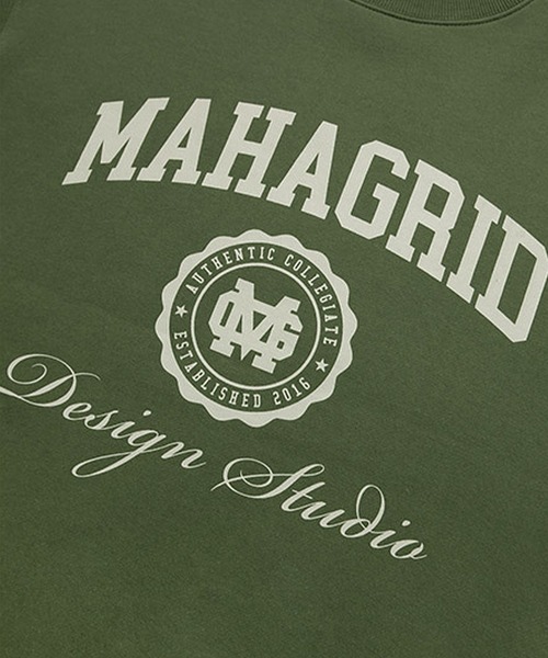 MAHAGRID(マハグリッド)の「【MAHAGRID/マハグリッド】AUTHENTIC SWEATSHIRT / オーセンティック カレッジロゴ スウェットプルオーバー(スウェット・メンズ・ライトグレー/ブラック/ネイビー/グレー/グリーン/クリーム・MEDIUM/LARGE)」の11枚目の写真