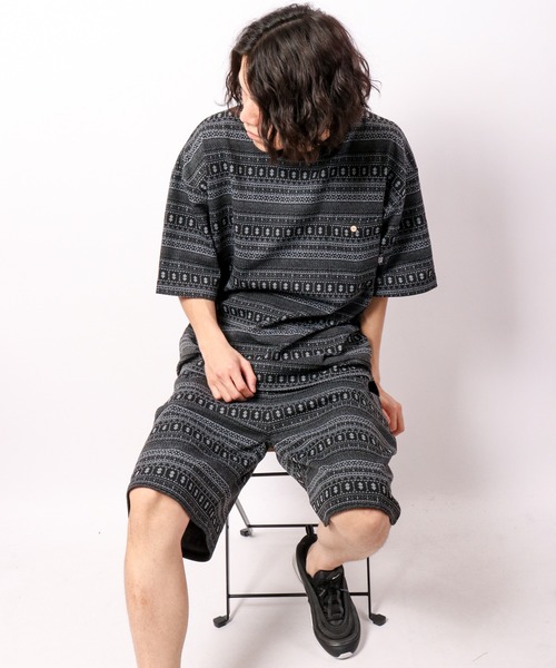 POWER TO THE PEOPLE（パワートゥーザピープル）の「【POWER TO THE PEOPLE】MOVING ボーダーショーツ（その他パンツ・メンズ・ブラック/グリーン/ターコイズブルー/ベージュ・M/LL/L）」の13枚目の写真