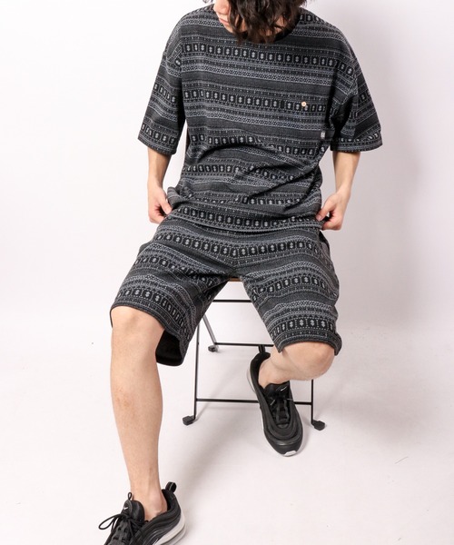 POWER TO THE PEOPLE（パワートゥーザピープル）の「【POWER TO THE PEOPLE】MOVING ボーダーショーツ（その他パンツ・メンズ・ブラック/グリーン/ターコイズブルー/ベージュ・M/LL/L）」の15枚目の写真