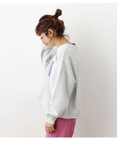 RODEO CROWNS WIDE BOWL（ロデオクラウンズワイドボウル）の「GOOD OLD College Short スウェット（スウェット・レディース・グレー×ホワイト/ブラック/ライトブルー・FREE）」の13枚目の写真