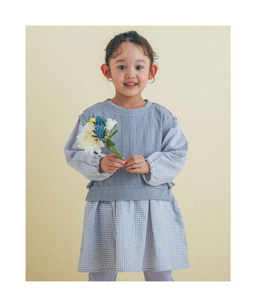 Slapslip ベスト チェック花ワンピース 80 130cm ワンピース Slap Slip スラップスリップ のファッション通販 Zozotown