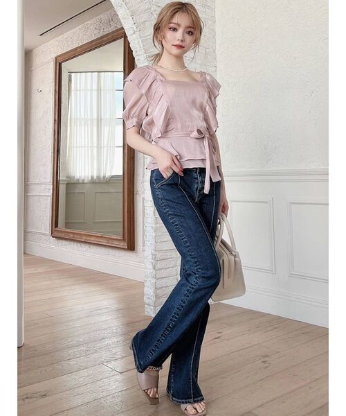 RESEXXY（リゼクシー）の「ラッフルシャイニーブラウス（シャツ/ブラウス・レディース・ブラック/ホワイト/ピンク・FREE）」の17枚目の写真