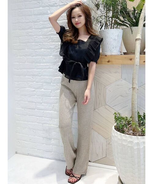 RESEXXY（リゼクシー）の「ラッフルシャイニーブラウス（シャツ/ブラウス・レディース・ブラック/ホワイト/ピンク・FREE）」の20枚目の写真