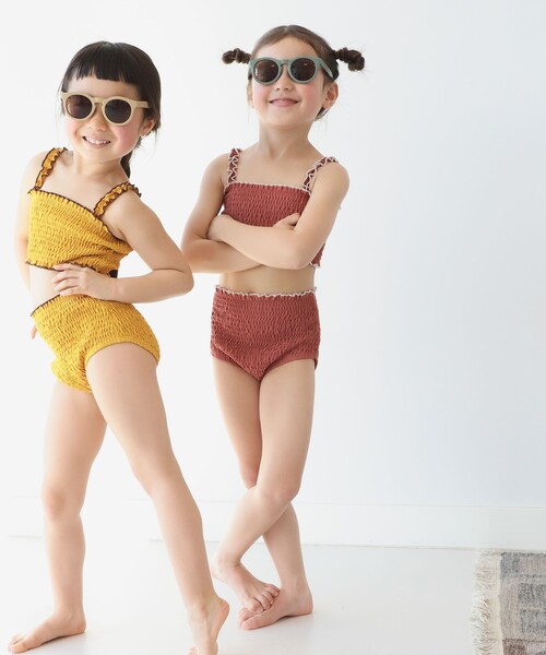 B:MING by BEAMS(ビーミングバイビームス)の「B:MING by BEAMS / シャーリング スイム タンキニ(100~140cm)(水着・キッズ・ピンク系その他/マスタード・130/120/140/110/100)」の11枚目の写真