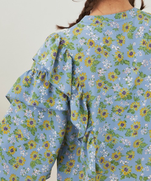 MERLOT(メルロー)の「フリルフラワーブラウス(シャツ/ブラウス・レディース・ホワイト/イエロー/ブルー・FREE)」の13枚目の写真